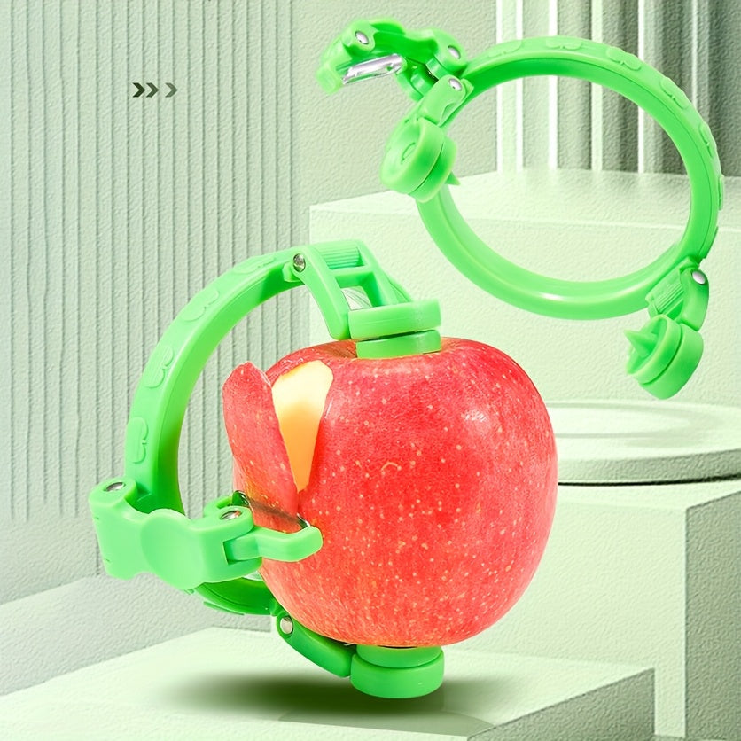 1pc RZSYZH Creative Fruit Peeler - 304 Stainless Steel Quick Peel Design, Ergonomic Handle for Apples, Potatoes & More - Fun Kitchen Gadget for Home Use, Compact Kitchen Tool, Durable Kitchenware