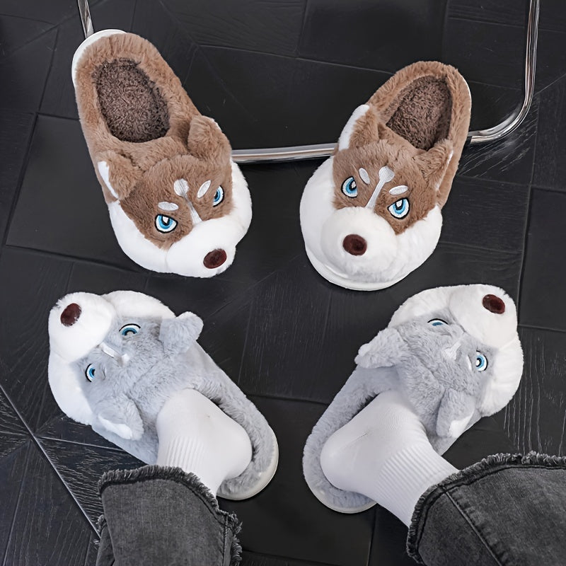 Pluche Husky Pantoffels voor Dames & Heren – Zacht, Warm en Duurzaam