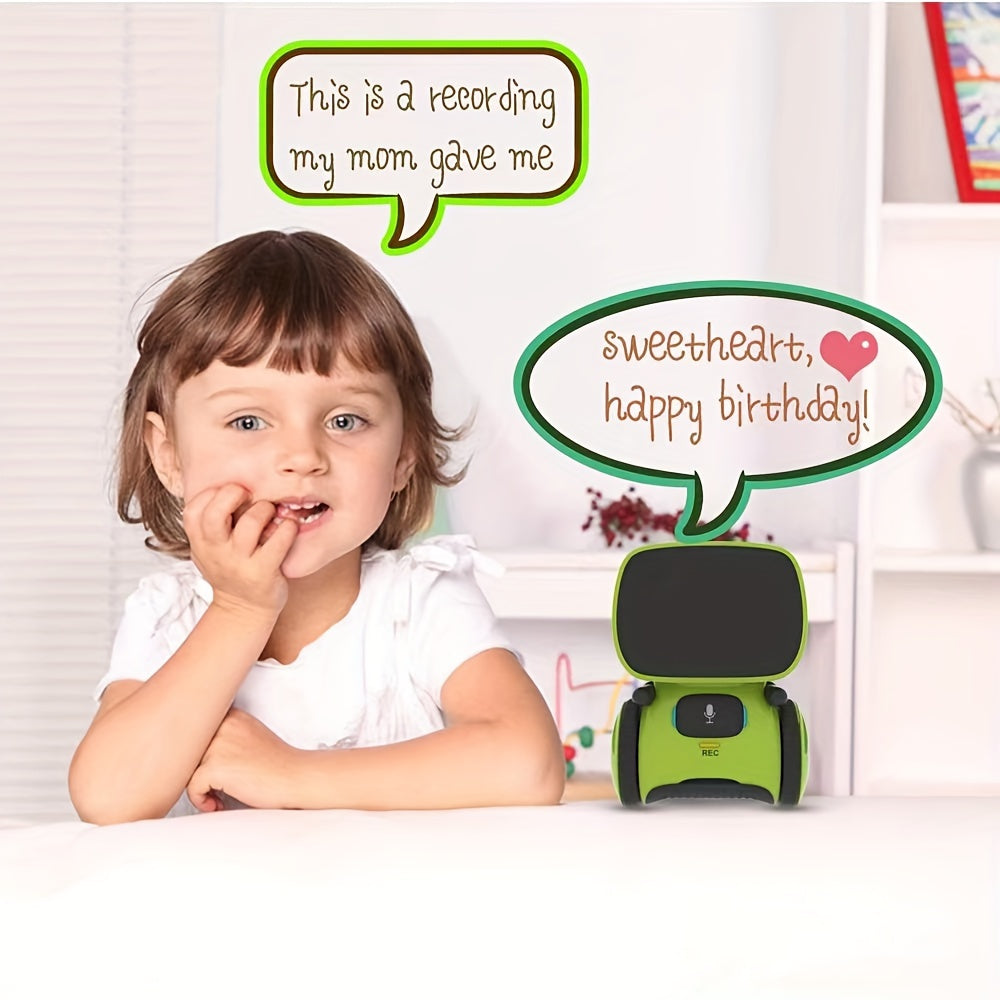 Halloween interactieve robot met intelligente spraakfunctie - Mini robot met touch- en dialoogfunctie, opname en stemverandering, kinderspeelgoed voor kerstcadeau