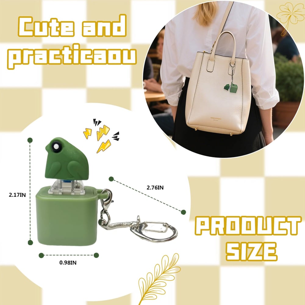 Kikker Kwekker Fidget Toy | Oplaadbare Sleutelhanger met Lichten en Stressverlichting