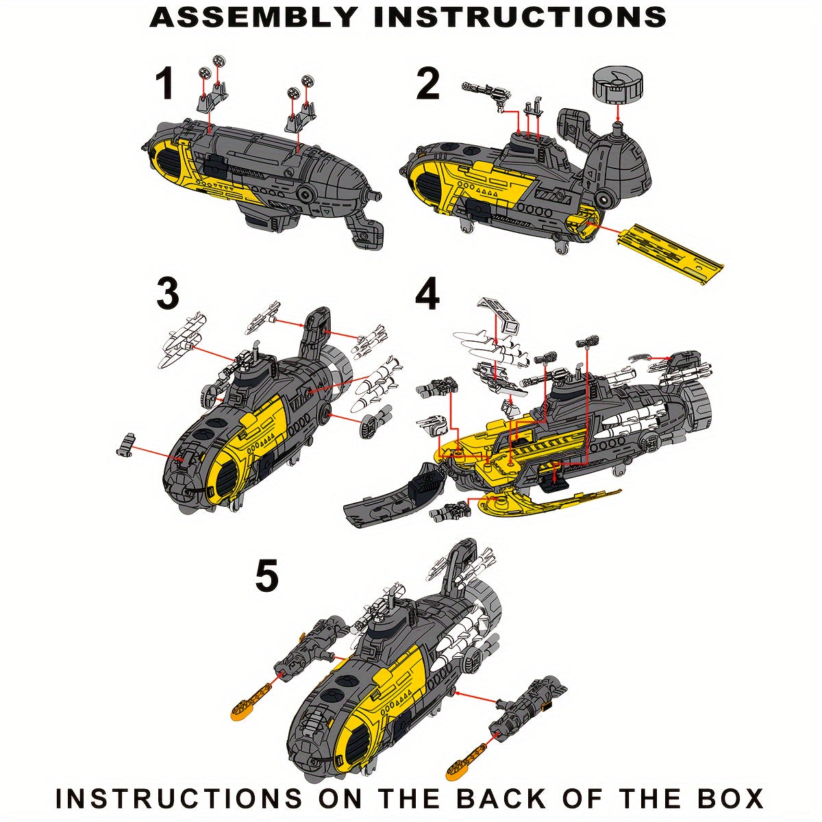 Onderzeeër Speelgoedset | Educatief Submarine Model 3-6 Jaar