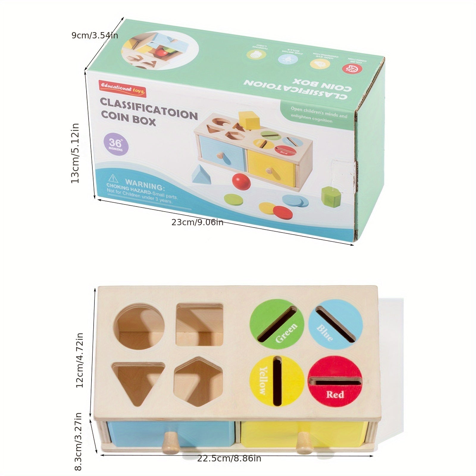 Houten Vorm- en Kleuren Sorteerspel | Educatief Speelgoed voor Cognitieve Ontwikkeling | Ideaal Cadeau voor Kinderen