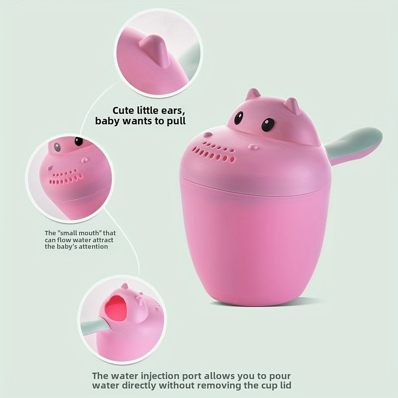 Baby Spoelbeker met Handvat | Zachte Shampoo Beker Beschermt Ogen tijdens Baden