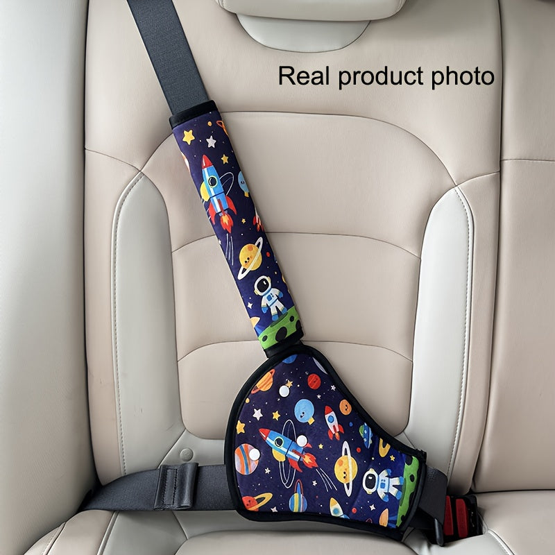 Zachte Autogordelbeschermers voor Kinderen en Baby's - 2 Stuks Gordelhoezen met Ruimte Thema voor Jongens en Meisjes - Comfortabele Gordelbescherming voor in de Auto