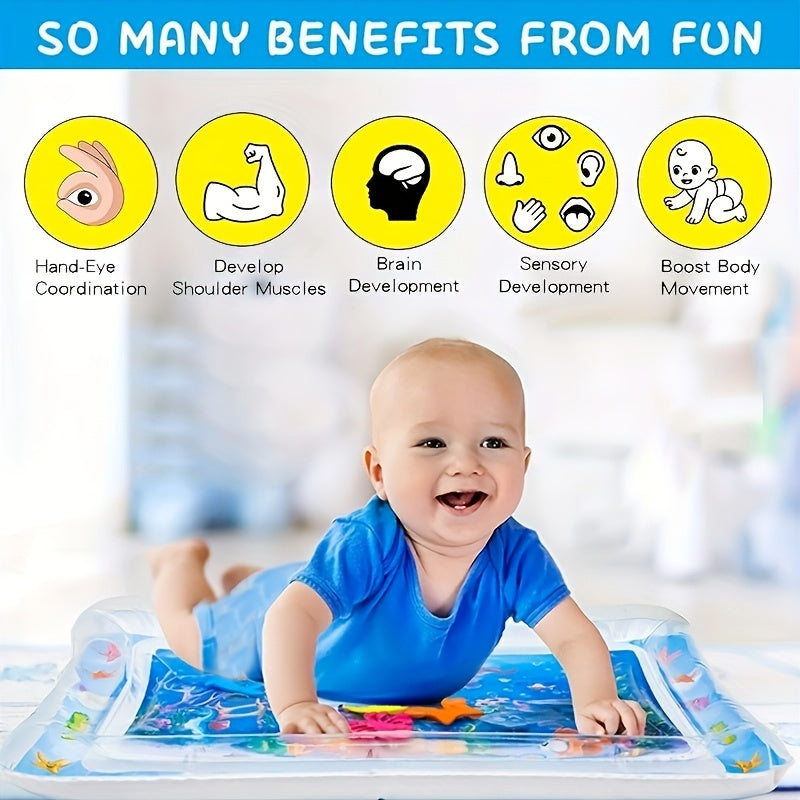 Opblaasbare Premium Watermat voor Buiktijd | Sensorisch Speelgoed voor de Groei en Stimulatie van Baby's en Peuters