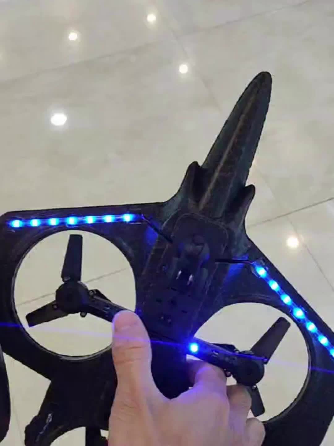 RC-gevechtsvliegtuig 2.4GHz met camera - Foam glider, gemakkelijk te besturen, cadeau voor Halloween en Kerstmis.