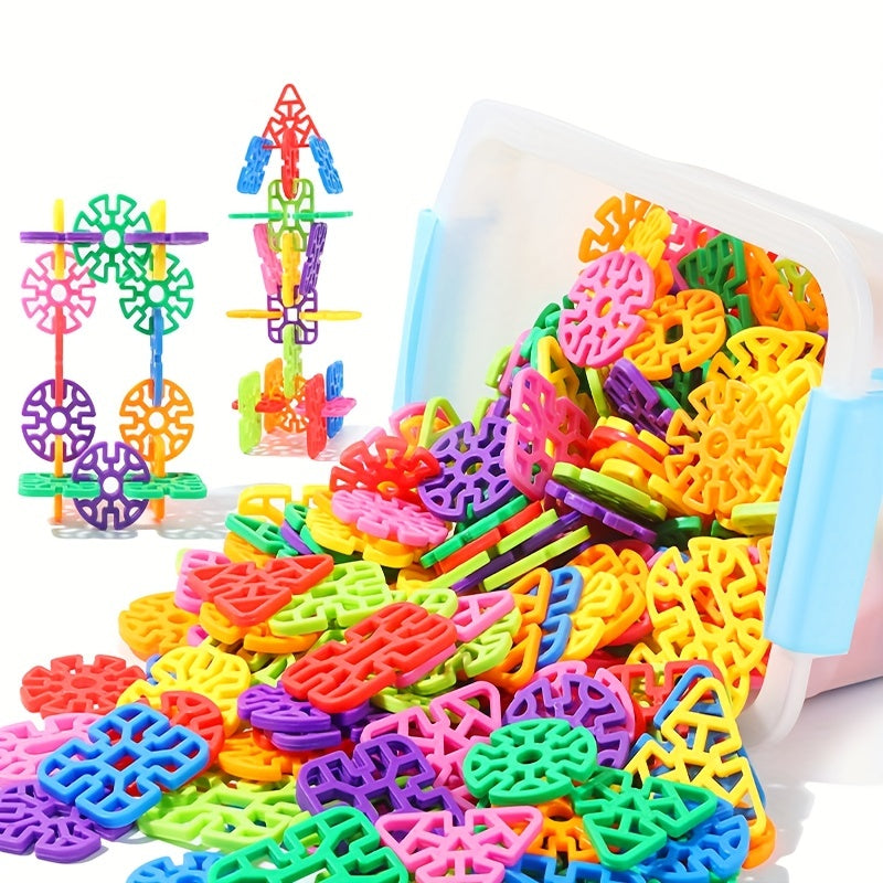 98-delige Verdikte Sneeuwvlok Bouwstenen | DIY Assemblage Puzzel Educatief Speelgoed voor Jongens & Meisjes