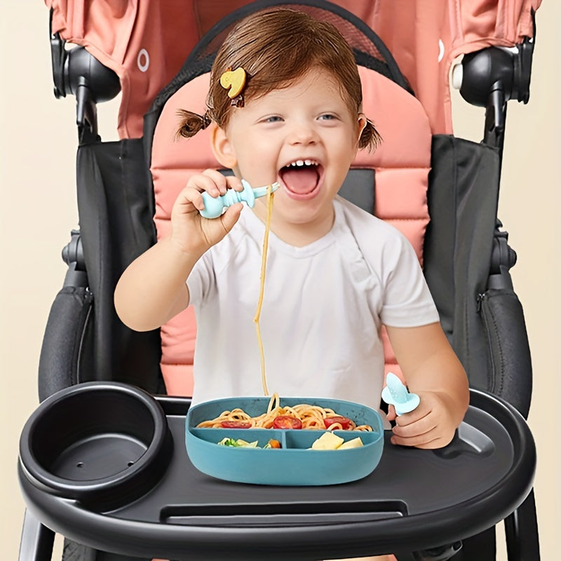 3-in-1 Kinderwagenbekerhouder | Universele Kinderwagenaccessoires met Telefoonhouder en Snacklade