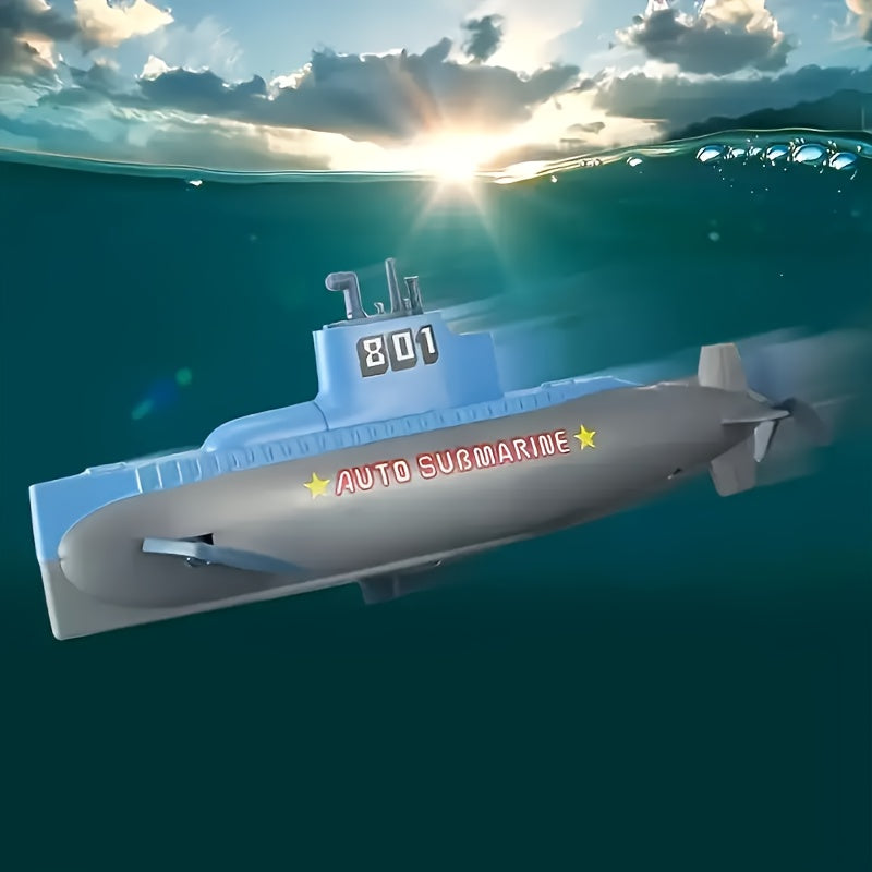 Waterspeelgoed Onderzeeër Blauw en Grijs – Met Rode Zeester en Nummerontwerp – Voor Zwembad en Strandplezier