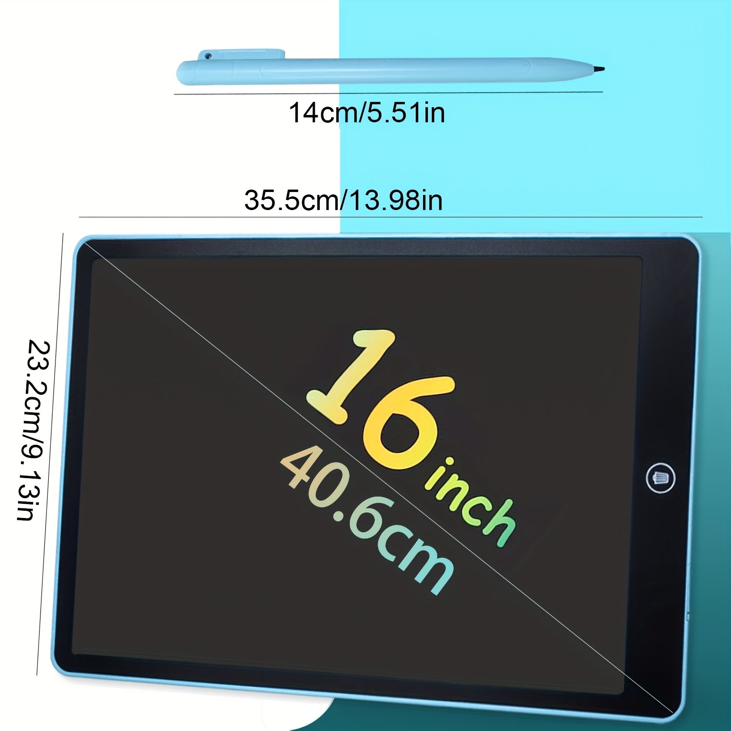 16-Inch LCD Tekenbord met Stylus – Dubbelzijdige Giraffe Teken Tablet | Educatief Kunst Speelgoed voor Kinderen 3-10 Jaar