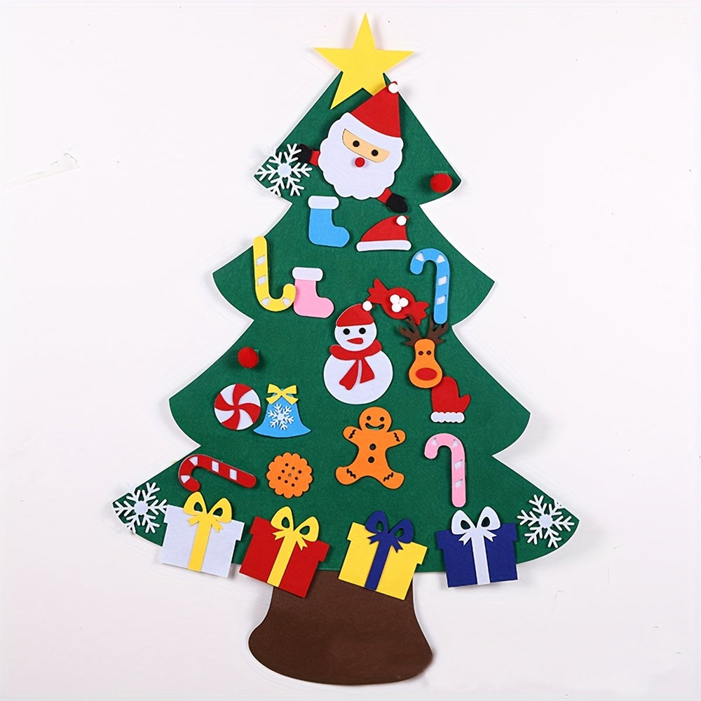 DIY Vilt Kerstboom met Ornamenten | Muurdecoratie Knutselset voor Kerstmis