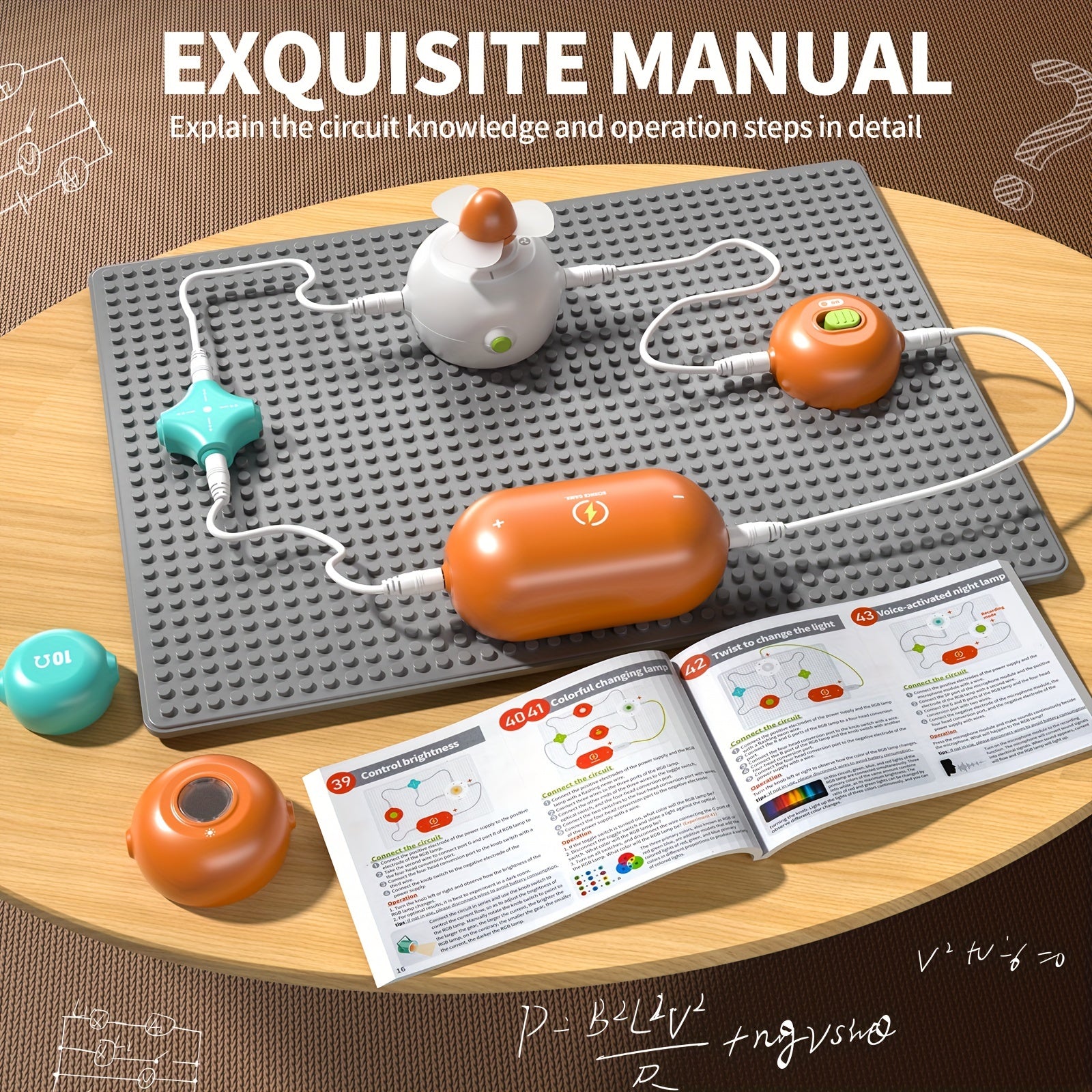 Circuit Blokken Wetenschapsspeelgoed - Elektronische Circuit Educatief Speelgoed, STEM Leren Speelgoed voor Jongens & Meisjes 6+ Jaar, Ontwikkelt STEM Vaardigheden - Perfect Cadeau voor Kinderen