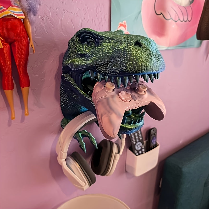 Stoere 3D Geprinte T-Rex Muurdecoratie voor Jongens en Mannen - Roze Dinosaurus Kunstwerk voor Kinderkamer, Kantoor of als Cadeau voor Vaderdag en Halloween