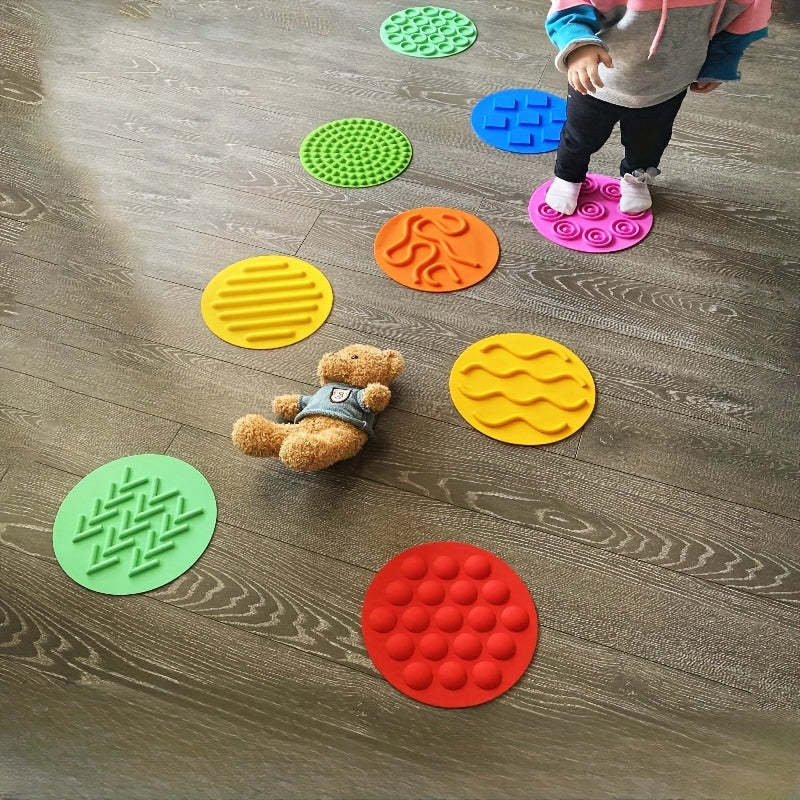 Siliconen Vloermatten - Educatieve Speelmatten voor Tactiele Stimulatie, Ondersteunt Autisme en Vroeg Leren