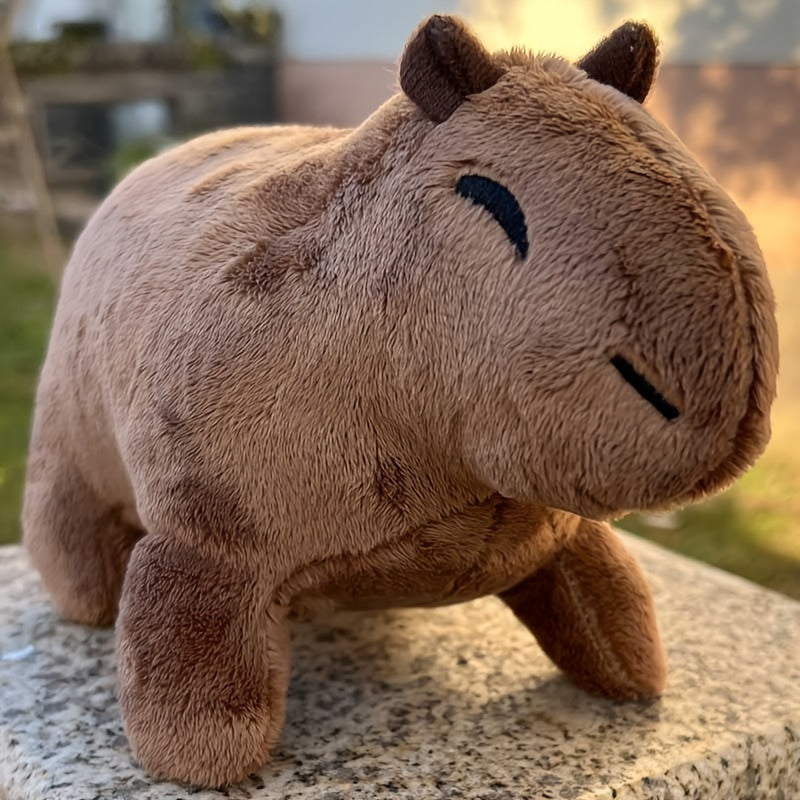 22.35 cm Capybara Knuffel | Zachte, Lifelike Pluche met Glimlach | Cadeau voor Jongens & Meisjes