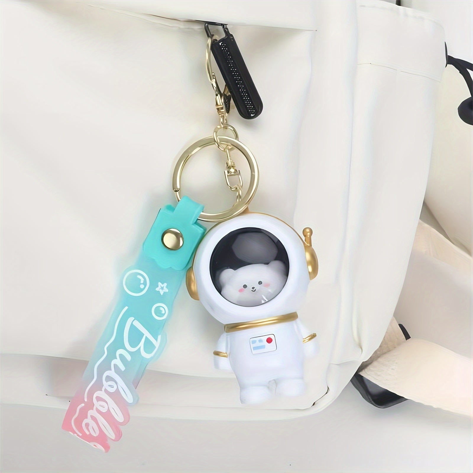 Astronaut Beer Nachtlampje Sleutelhanger | Ruimte-Thema Rugzak Charm voor Cadeaus