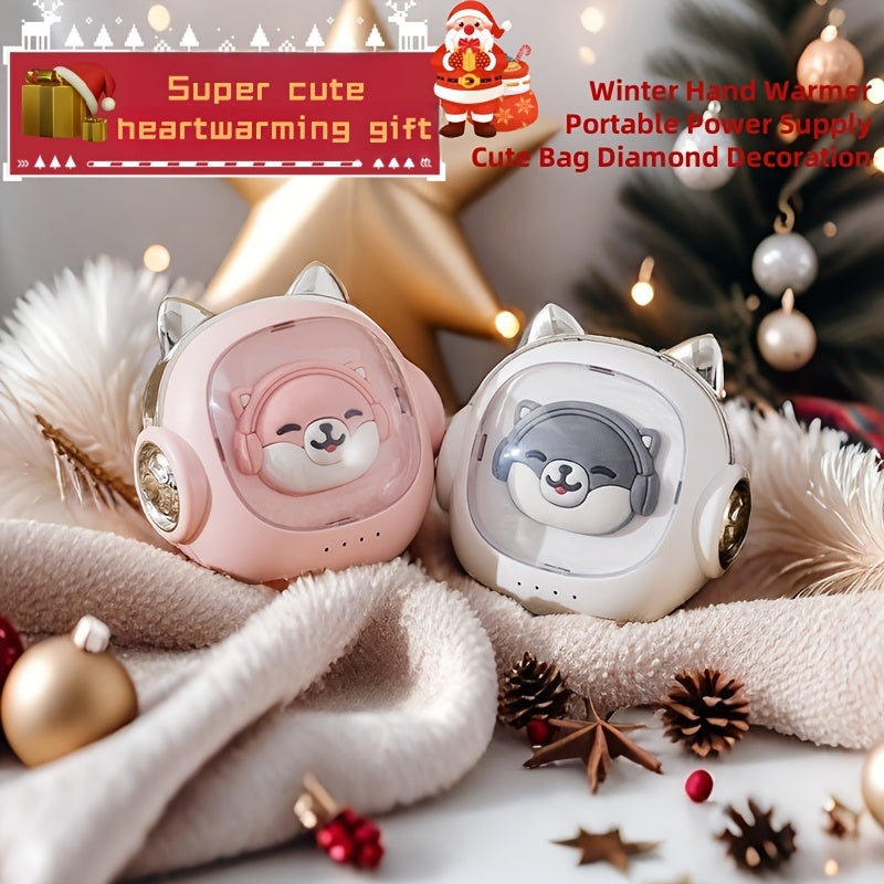 Hondvormige Handwarmer | USB Oplaadbaar Winteraccessoire met Sfeerverlichting