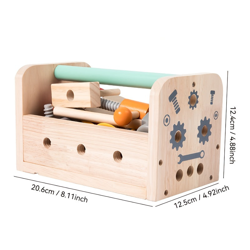 Houten gereedschapskist|STEM bouwspeelgoed – rollenspel 3-6 jaar