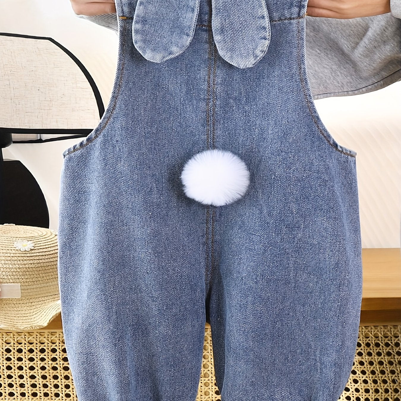 Tuinbroek met 3D konijnenstaart | Jongens & meisjes