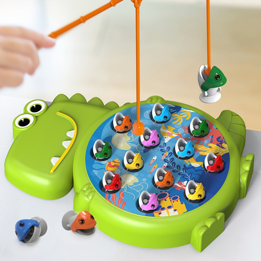 Magnetisch Dinosaurus Visspel | Leuk Interactief Puzzelspel met Zuighaak voor Ouder-Kind Activiteit