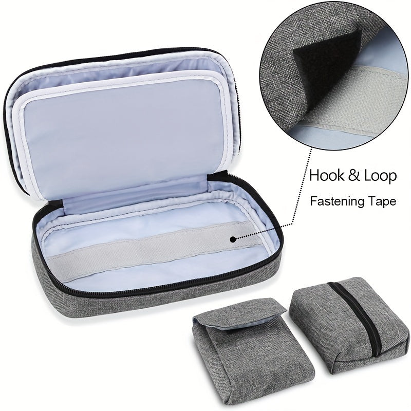 Compacte Diabetes Reisetui voor Medische Benodigdheden - Organizer Opbergetui voor Insulinepennen, Bloedglucosemeter en Teststrips - Medische Tas voor Onderweg