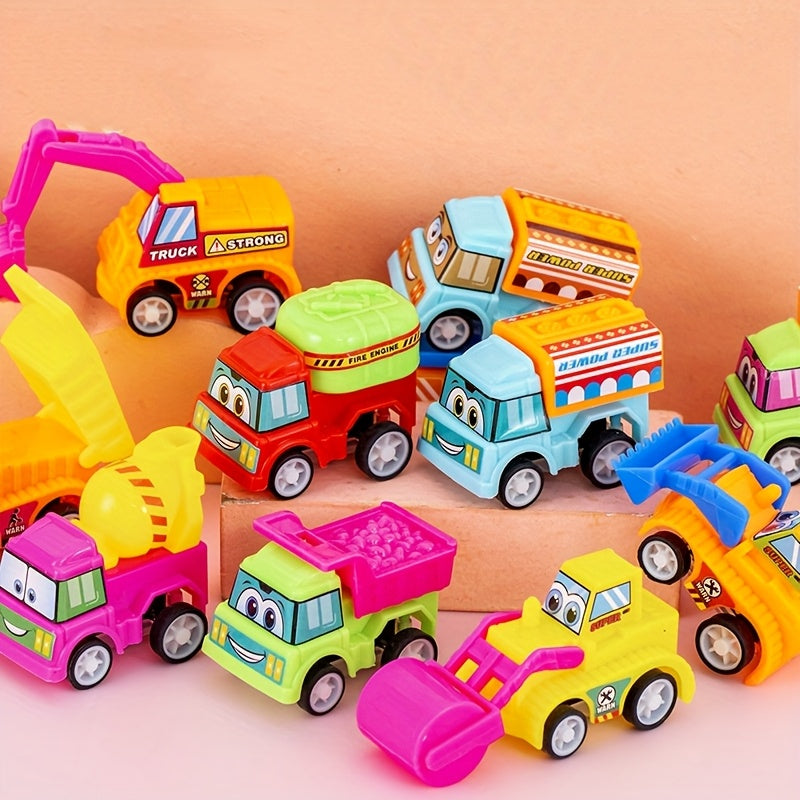 12x Pull-Back Auto’s | Mini Trucks & Auto’s | Cadeau voor Kinderen