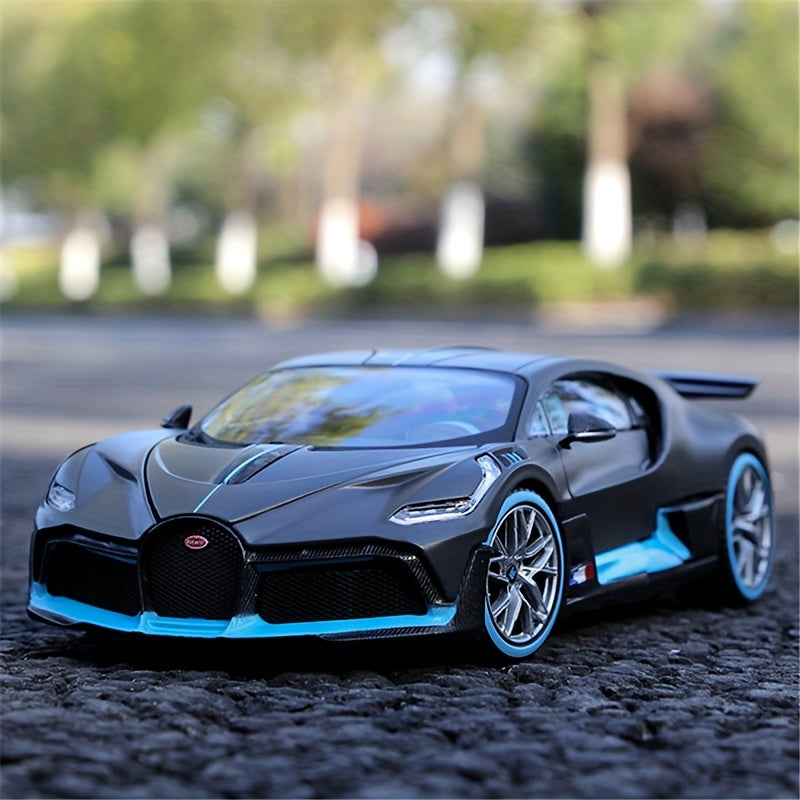 Maisto Bugatti Divo 1:24 - Blauw sportmodel van metaal, verzamelaarsitem, perfect voor jongens.