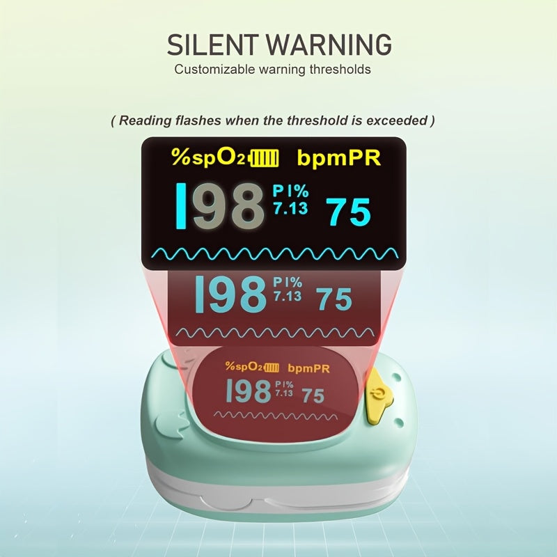 Pinguïn Saturatiemeter voor Kinderen - Vinger Pulsoximeter voor Baby's en Peuters - Hartslagmeter en Zuurstofmeter voor Jongens en Meisjes