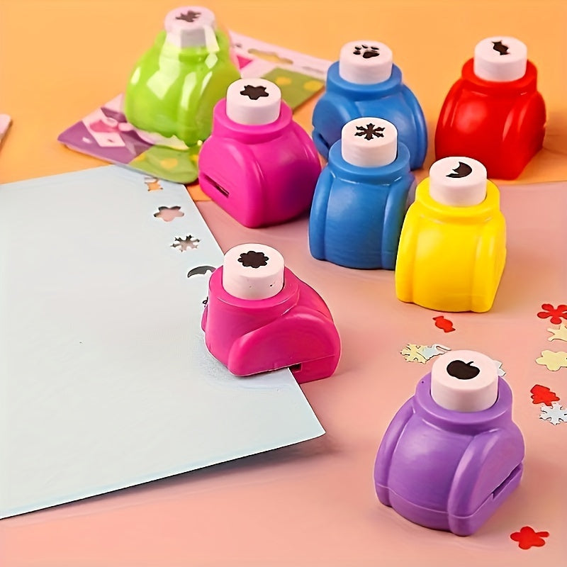 12-delige Mini Ponsen Set – DIY Gereedschap voor Scrapbooking, Kaarten & Creatieve Decoratie