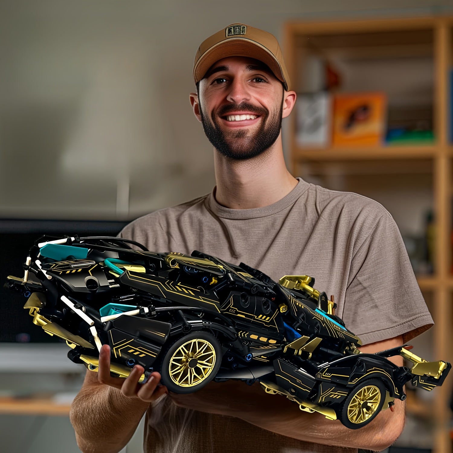 1330 stuks Limited Edition super sportwagen model bouwblok set | ABS plastic stapelbare interlock bouwstenen, perfect verjaardag- en kerstcadeau