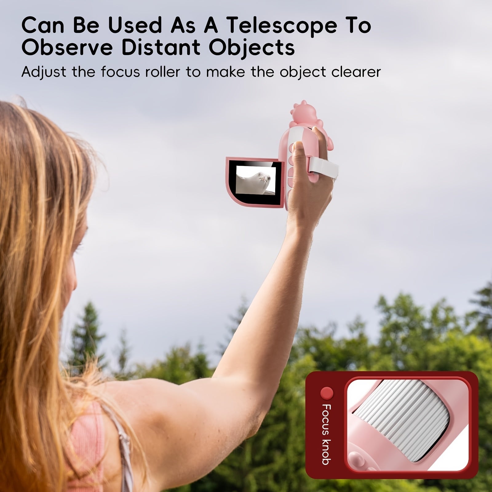 Microscoop voor Kinderen | 1000X Handheld Microscoop met 32GB SD-kaart, Educatief