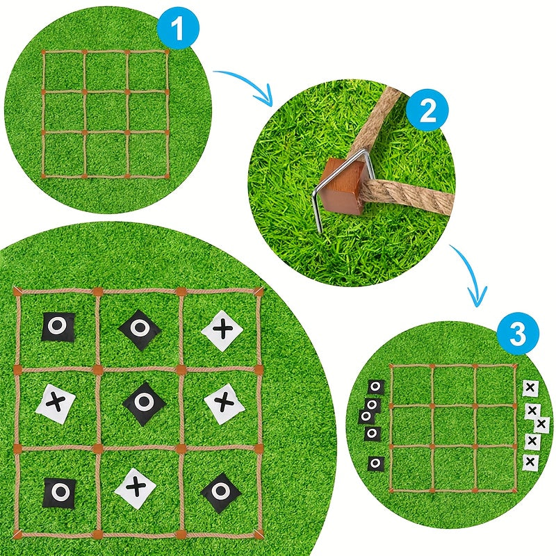 XXL Buitenspel Boter-Kaas-en-Eieren – Houten Werpspel 121x121cm, Familieplezier in de Tuin of Camping