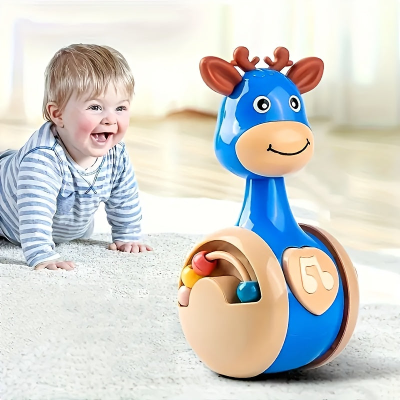 Interactief Hertje Tumbler Speelgoed, Educatief Kruipgids voor Baby's, Ideaal Cadeau voor Verjaardag/Halloween/Kerst
