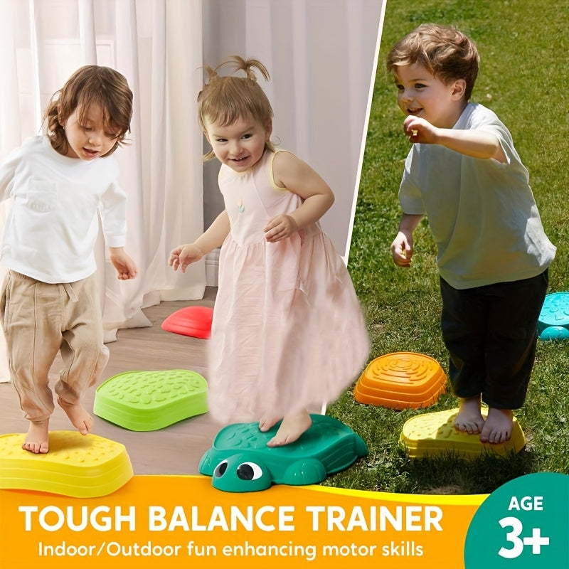 Schildpad Stapstenen Balans Parcours voor Kinderen vanaf 3 Jaar - 5 Stuks Buitenspeelgoed voor Jongens en Meisjes - Coördinatie Spel voor Binnen en Buiten