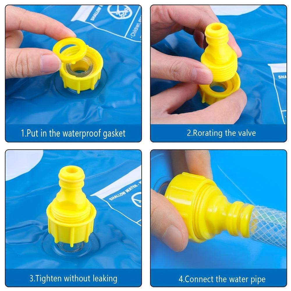 Opblaasbare Waterspeelmat (Blauw, A-Z Print) | Watermat voor Peuters, Perfect voor Zomerplezier in de Tuin, op het Strand & in het Park