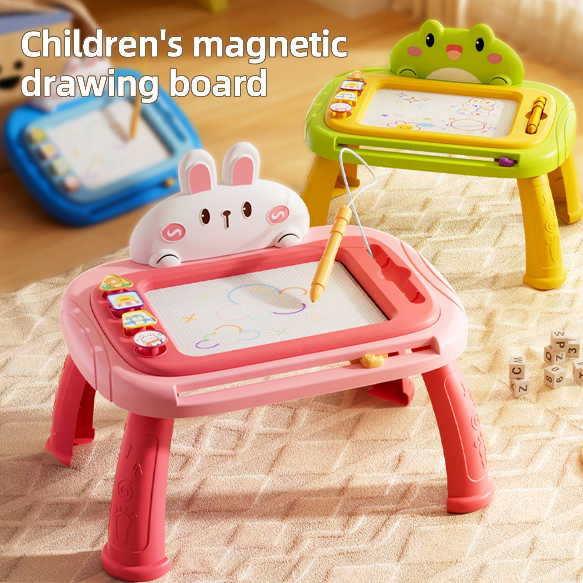 Magnetisch Tekenbord voor Kinderen | Kleurrijk Wisbaar Krabbelbord vanaf 3 Jaar