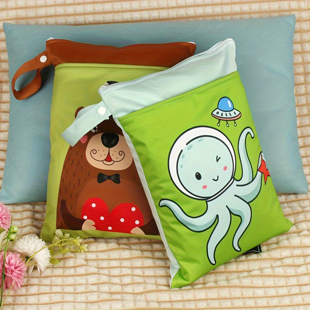 Wasbare Waterdichte Opbergtas – Dubbele Rits | Voor Nat Wasgoed, Luiers, Make-up & Strandspullen