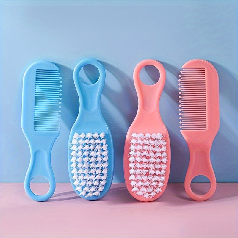 Haarverzorging Kam- en Borstelset, Plastic Massage Kam Kit, Roze en Blauw