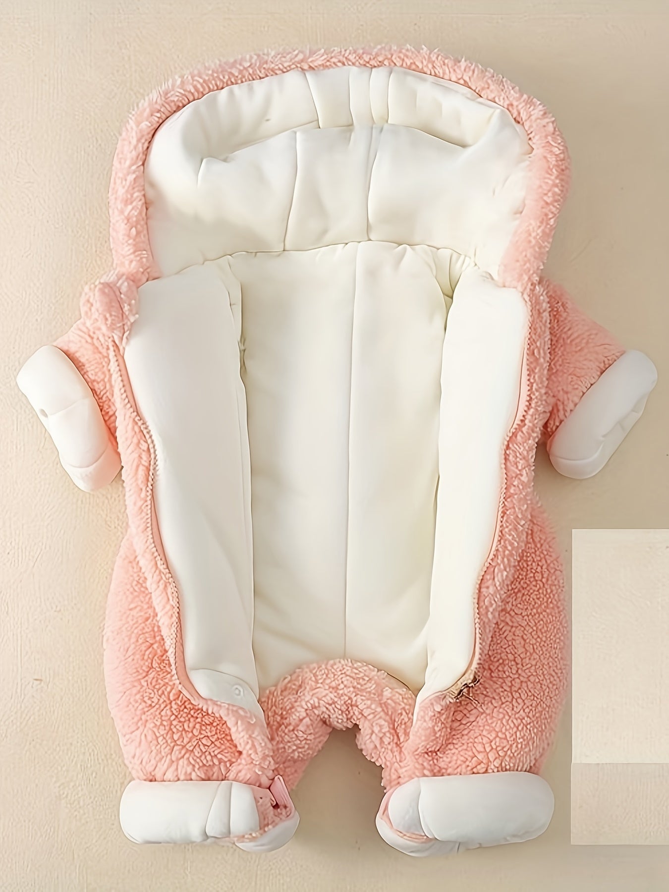 Warme Baby Jumpsuit Romper met Capuchon | Beer Ontwerp Onesies voor Pasgeboren Winterkleding Makkelijk aan te trekken