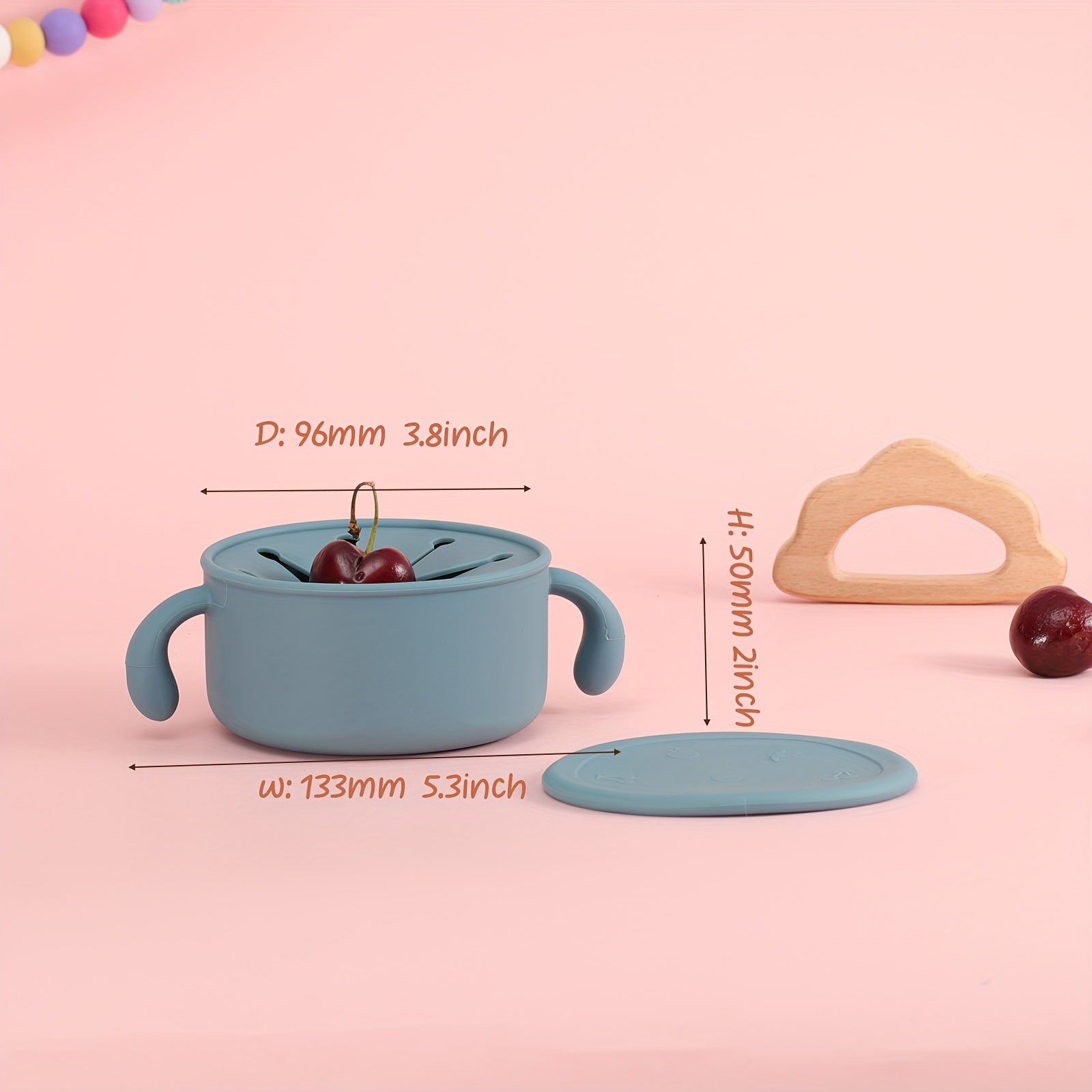 Siliconen Baby Snack Kom | Voedselopslag Kom met Stofbestendige Deksel voor Baby's en Peuters