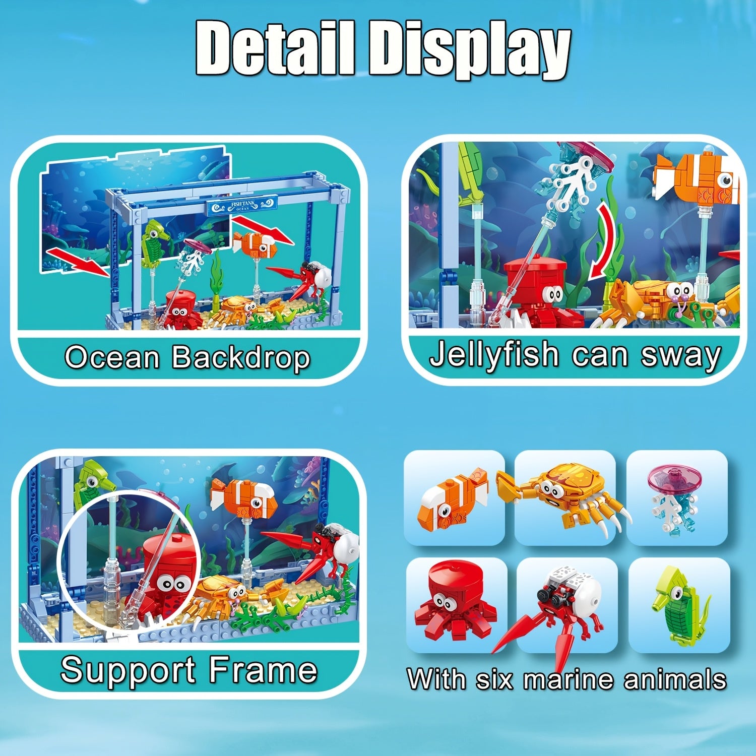 Oceaan Aquarium Bouwset | 391-delig Marine Dieren Educatief Speelgoed