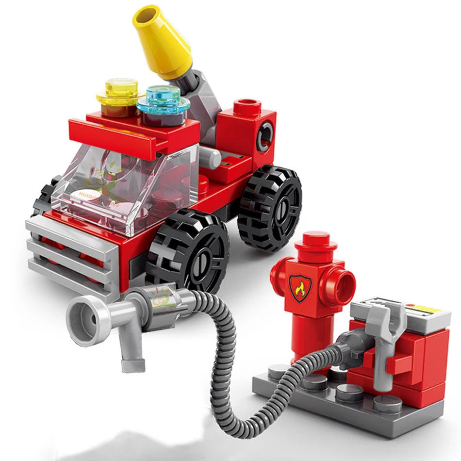 142-delige Brandweer Bouwset | Brandweerwagen Model, DIY Educatief Speelgoed voor Kinderen (6+), Perfect voor Kerst & Halloween