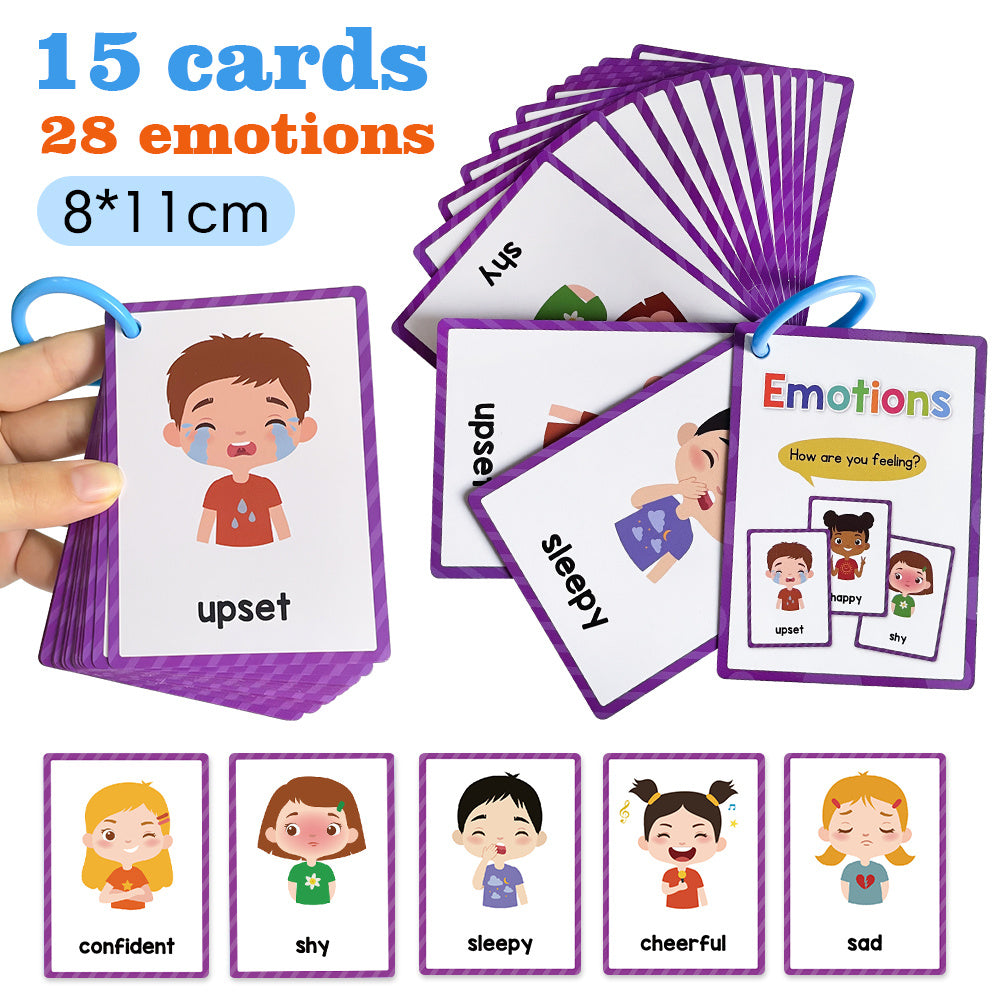 Ontdek Emoties Spelenderwijs met 15 Emotion Flash Cards voor Kinderen – De Slimme Start voor Engelse Woordenschat en Emotionele Intelligentie