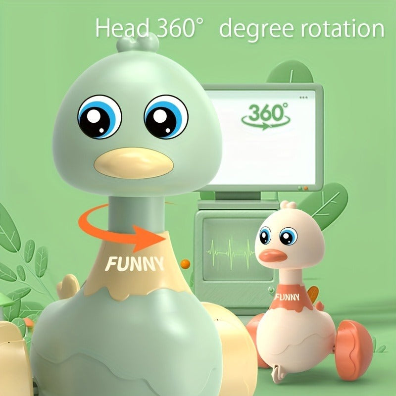 Druk en Rij Speelgoedautootje voor Peuters vanaf 18 Maanden - Schattig Wiebel Eendje voor Baby, Jongens en Meisjes - Auto zonder Batterijen als Cadeau voor Kinderen