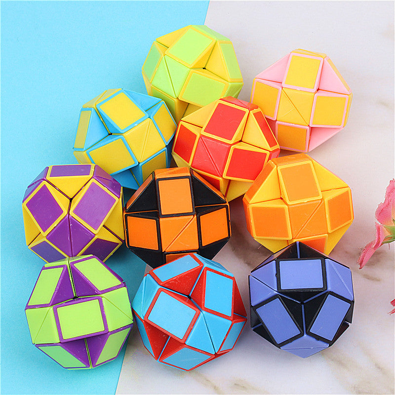 3x Magische Snake Puzzle | Vouwbare Stressverlichter | Educatief Speelgoed | Feestje & Verjaardagscadeau