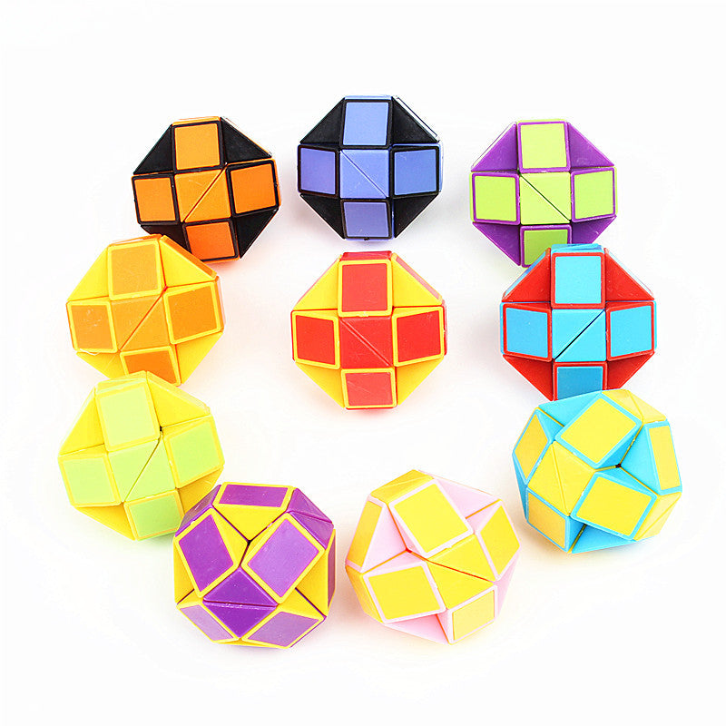 3x Magische Snake Puzzle | Vouwbare Stressverlichter | Educatief Speelgoed | Feestje & Verjaardagscadeau
