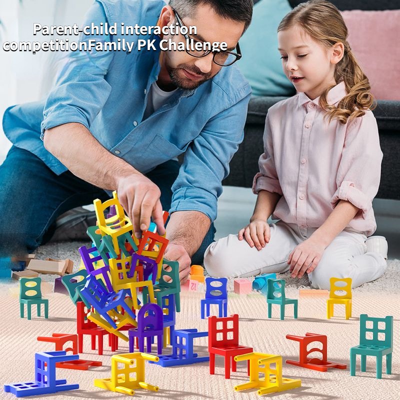 48-delige Opvouwbare Stoel Puzzelset voor Kinderen | Interactief Bouwspeelgoed