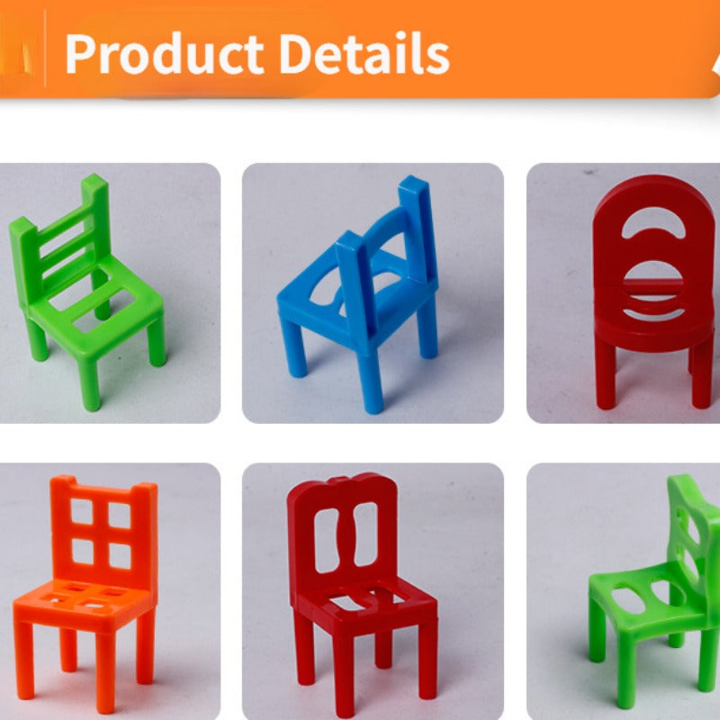 48-delige Opvouwbare Stoel Puzzelset voor Kinderen | Interactief Bouwspeelgoed