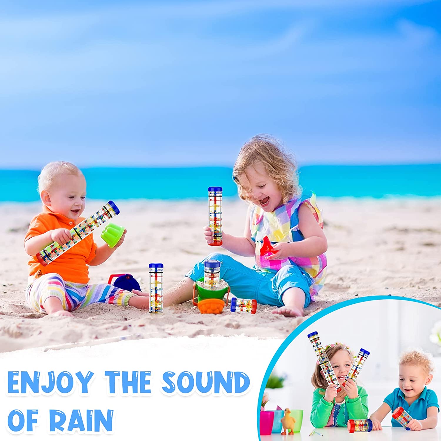 Rainmaker Muzikale Speeltjes | Baby Regenstok Rammelaar Handgeschud Speelgoed Educatief Sensorisch Instrument