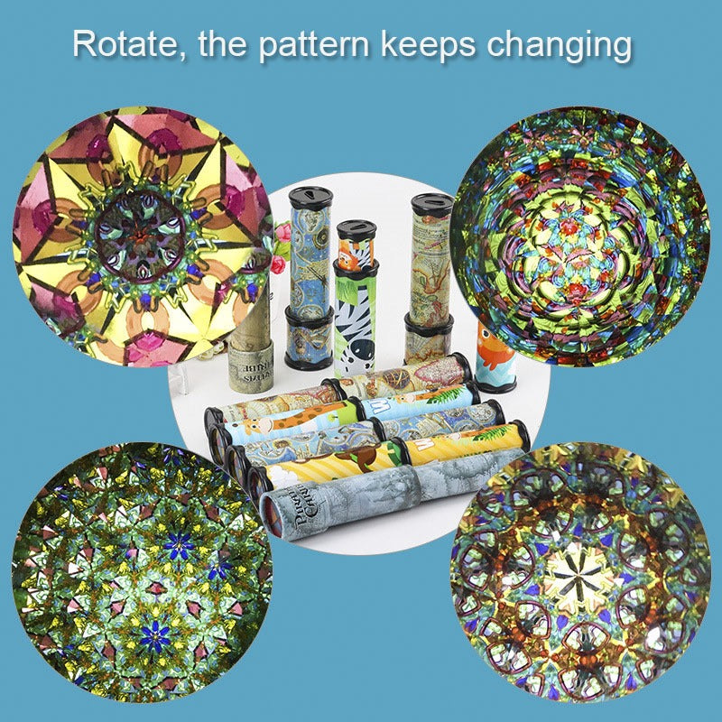 Klassiek caleidoscoopspeelgoed | Handgemaakte kunststof intrekbaar ontwerp creatief spelaccessoire